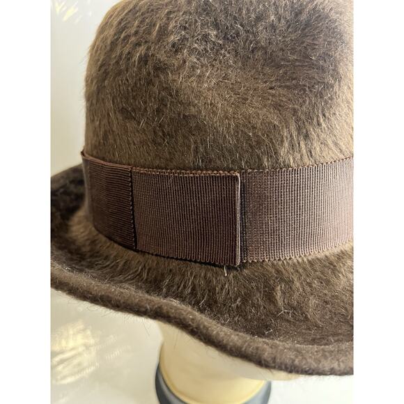 Helen Kaminski Australia Hat Mocha 100% Rabbit Fur Felt Woman's One Size Trilby - Picture 5 of 16